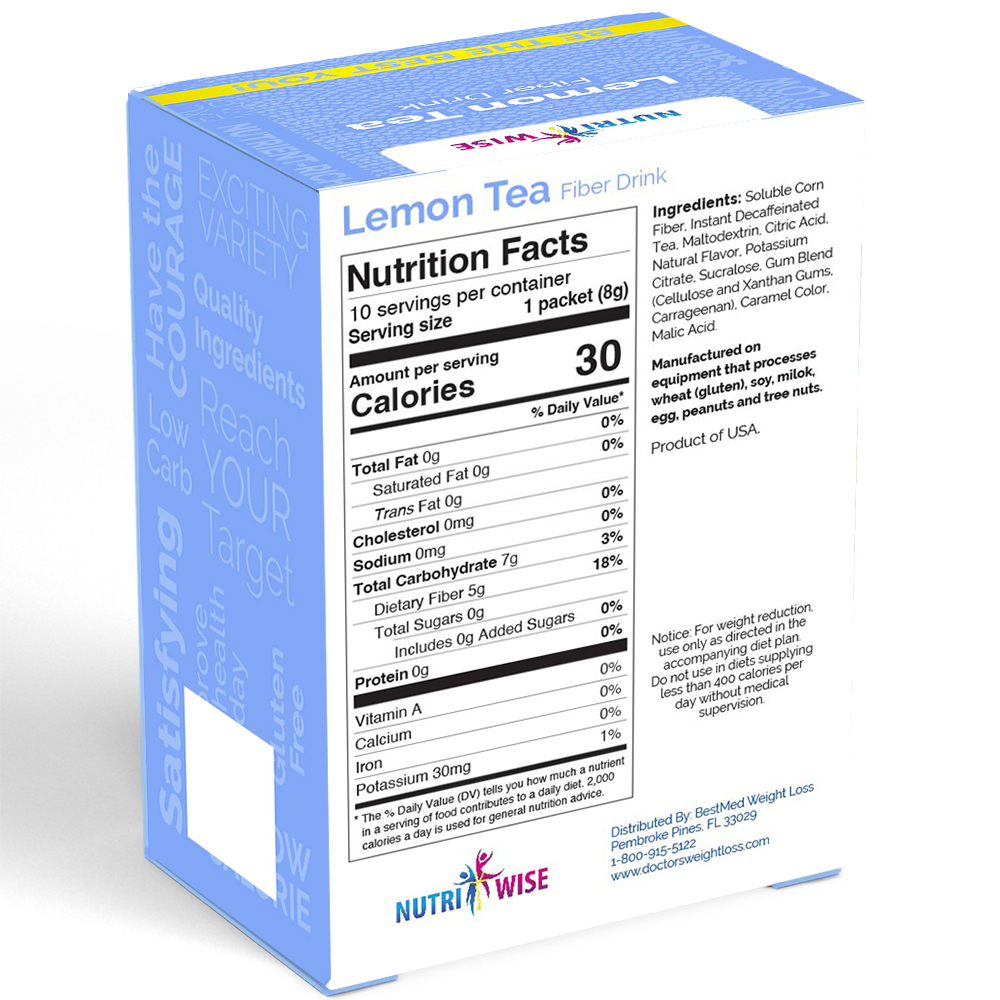Doctors Weight Loss Lemon Tea High Fiber Drink (10/Box) Nutriwise