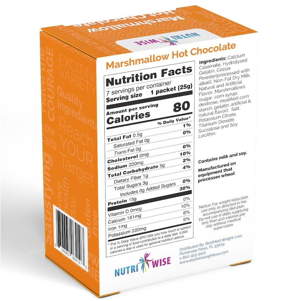 NutriWise® Marshmallow Hot Chocolate (7/Box) Doctors Weight Loss