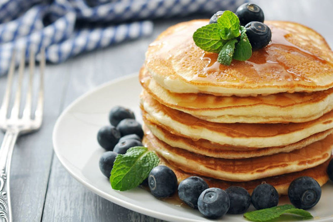 Low-Carb Blueberry Pancakes