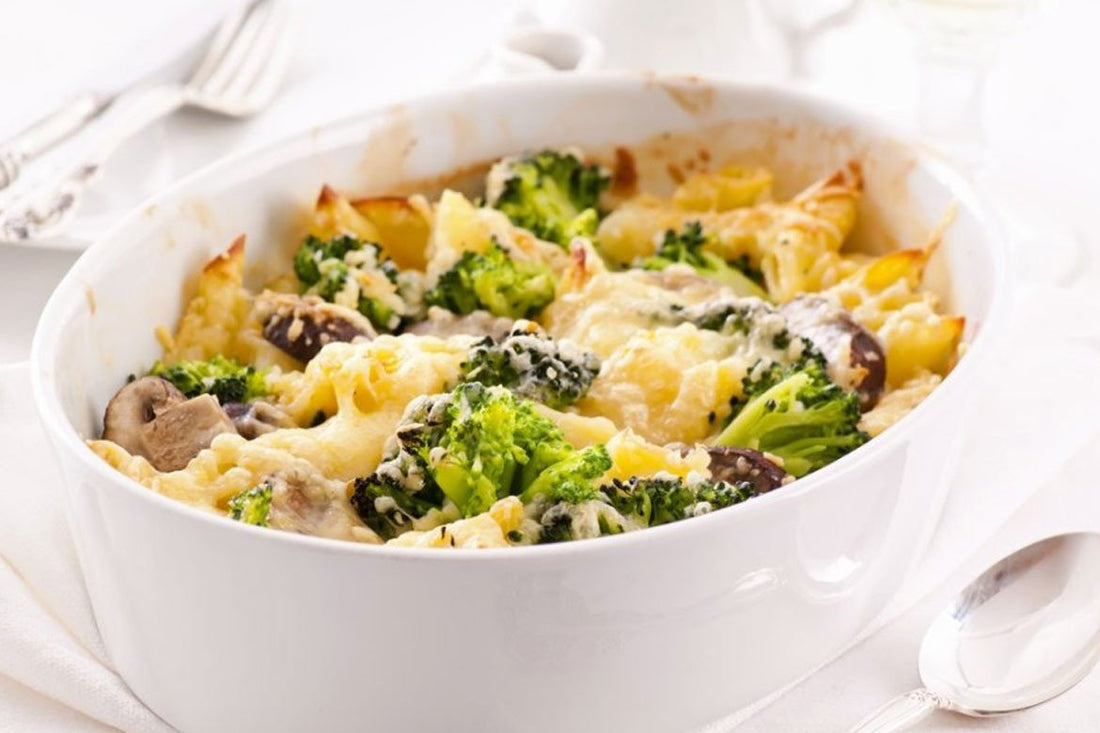 Cheesy Broccoli and Mushroom Pasta