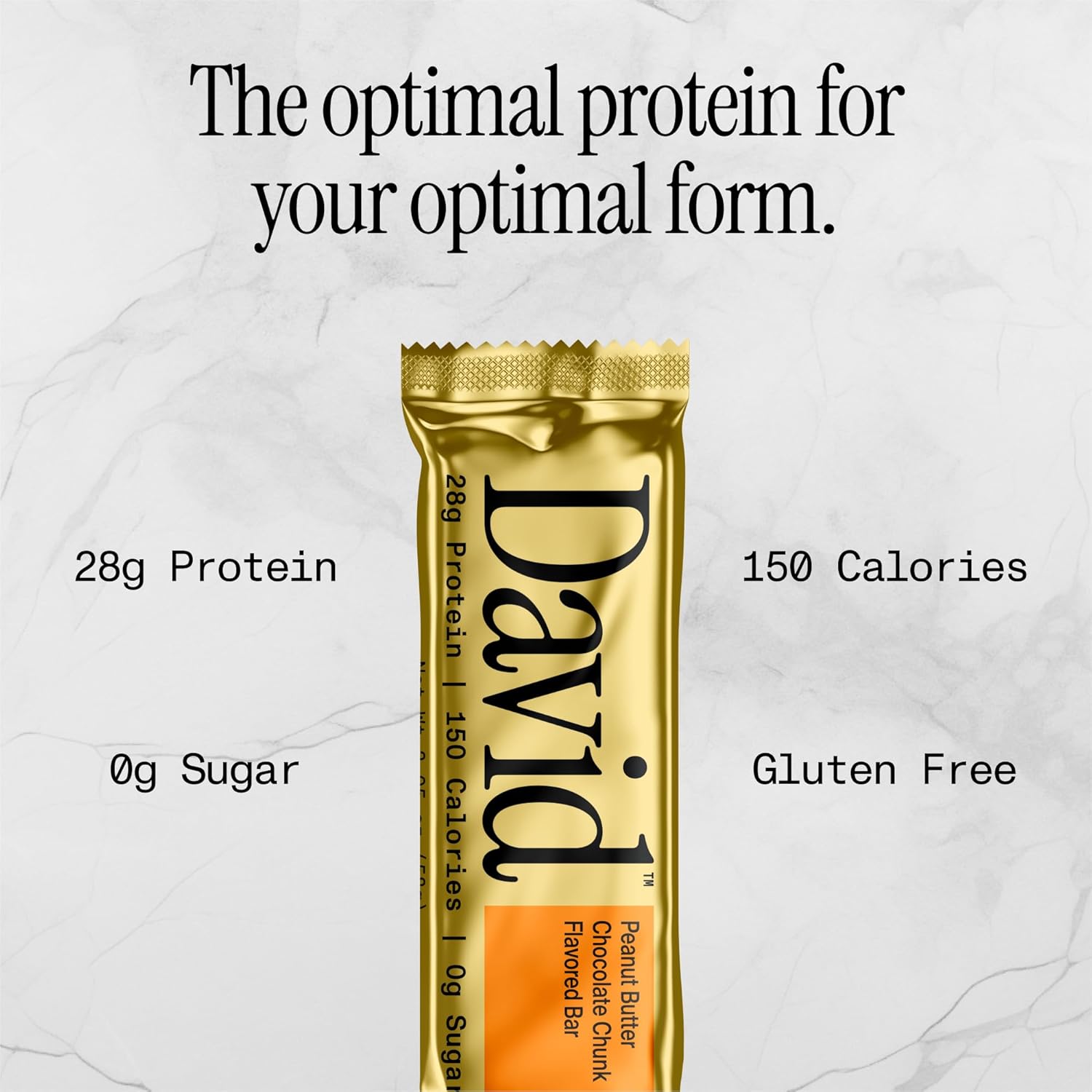 David Bars 28g High-Protein | Peanut Butter Chocolate Chunk (1ct)