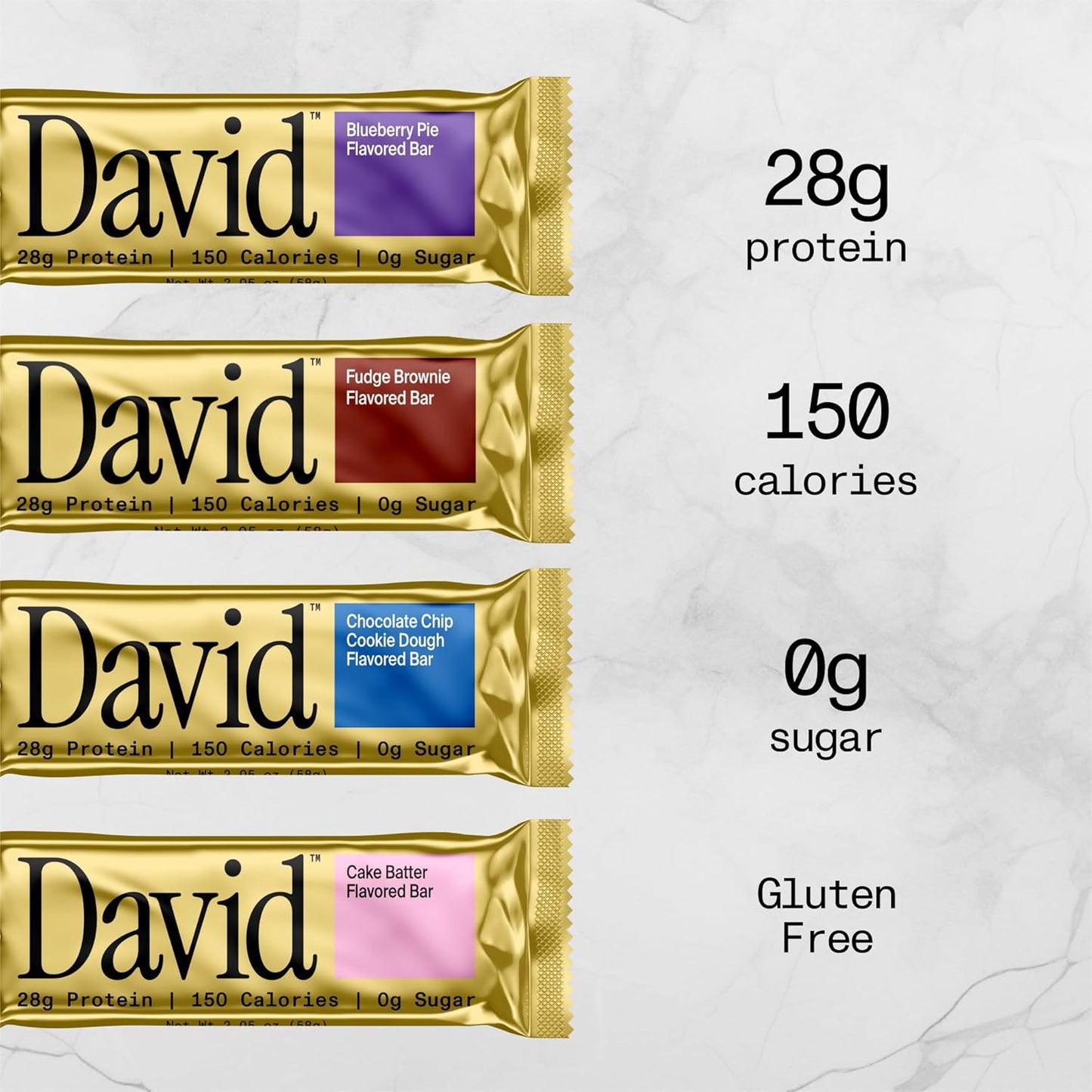 David Chocolate Chip Cookie Dough Bar (12ct)