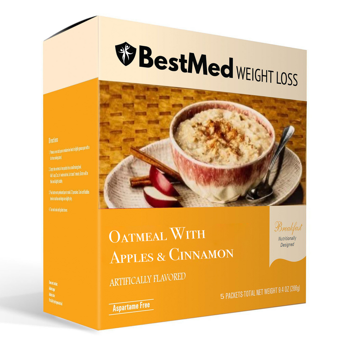 BestMed Protein Oatmeal, Apples & Cinnamon (5ct)