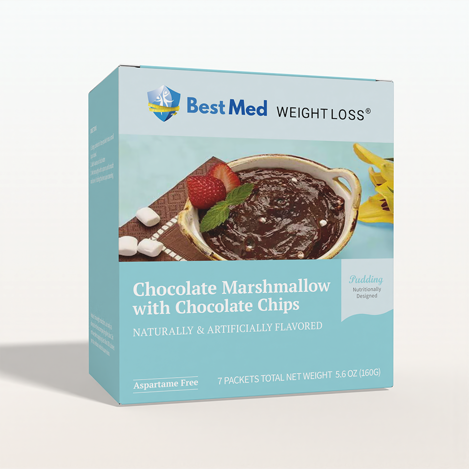 BestMed High-Protein Pudding, Marshmallow Chocolate Chip with Fiber (7ct)