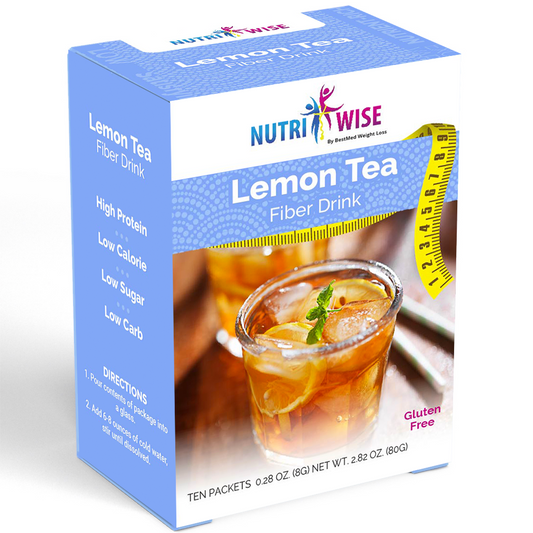 NutriWise® Lemon Tea Fiber Drink (10/Box) - Doctors Weight Loss