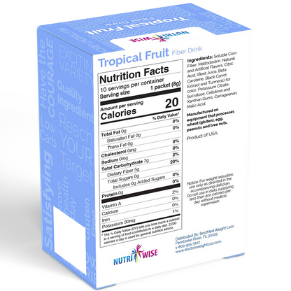 NutriWise® Tropical Fruit Fiber Drink (10/Box) - Doctors Weight Loss