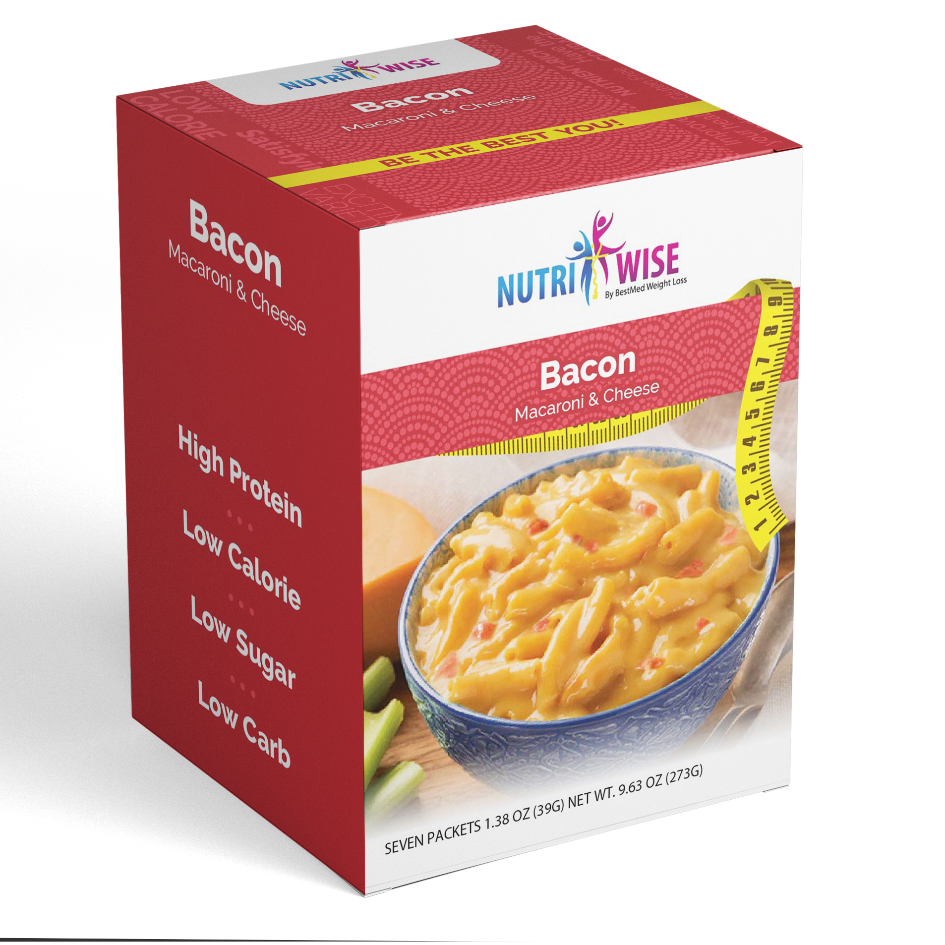 NutriWise - Bacon Macaroni & Cheese (7/Box) - Doctors Weight Loss