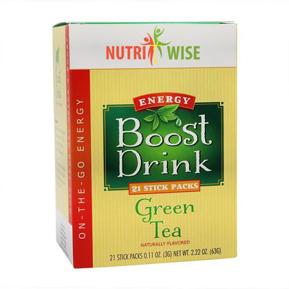 NutriWise® Green Tea Energy Boost Drink (21/Box) - Doctors Weight Loss