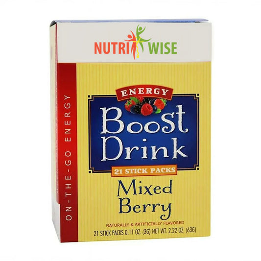 NutriWise® Energy Boost Drink Mixed Berry (21/Box) - Doctors Weight Loss