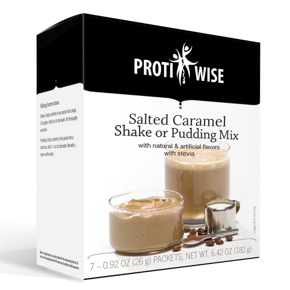 ProtiWise Salted Caramel Shake or Pudding with Stevia (7/Box)