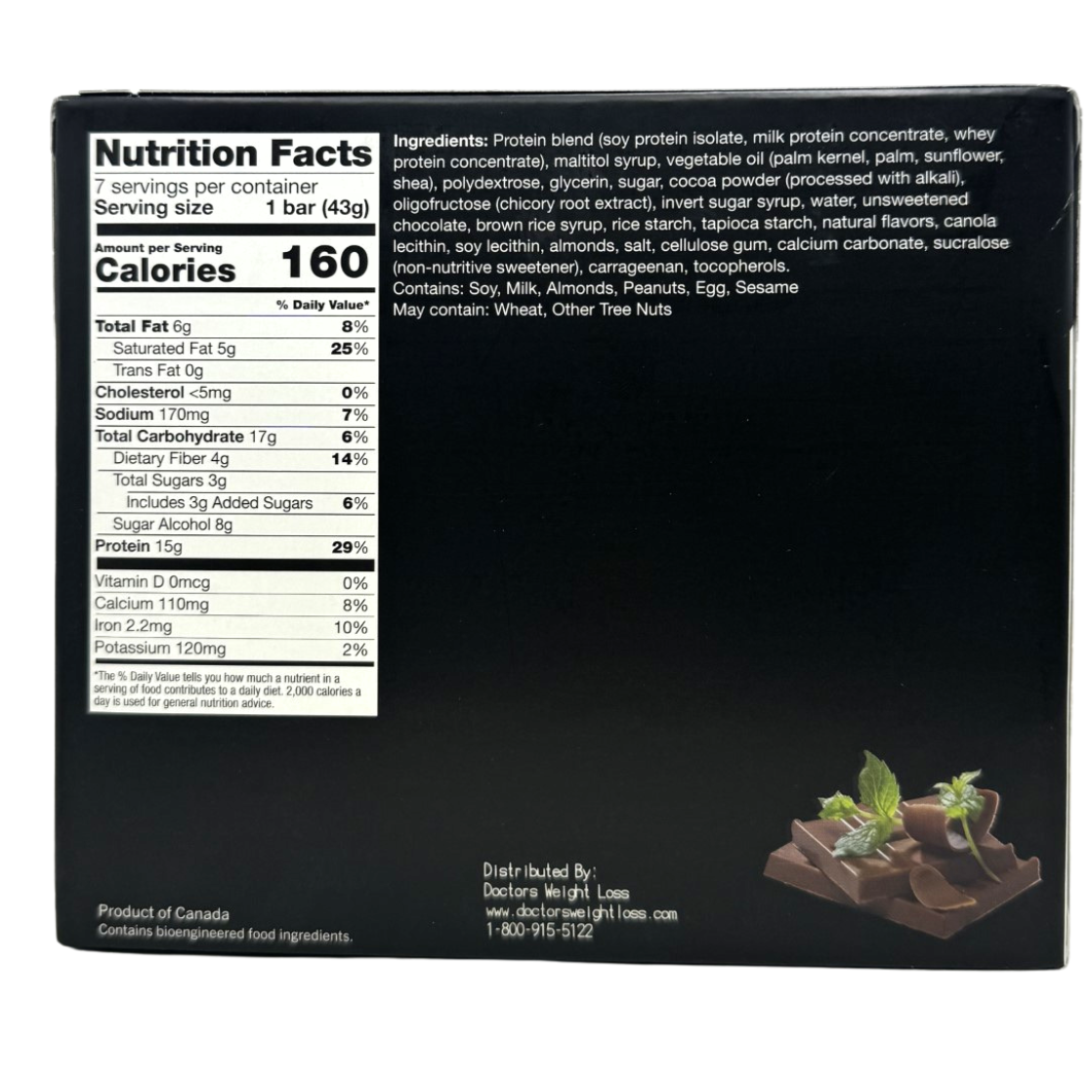 ProtiWise Chocolate Mint Crisp Bars (7/Box) - Doctors Weight Loss