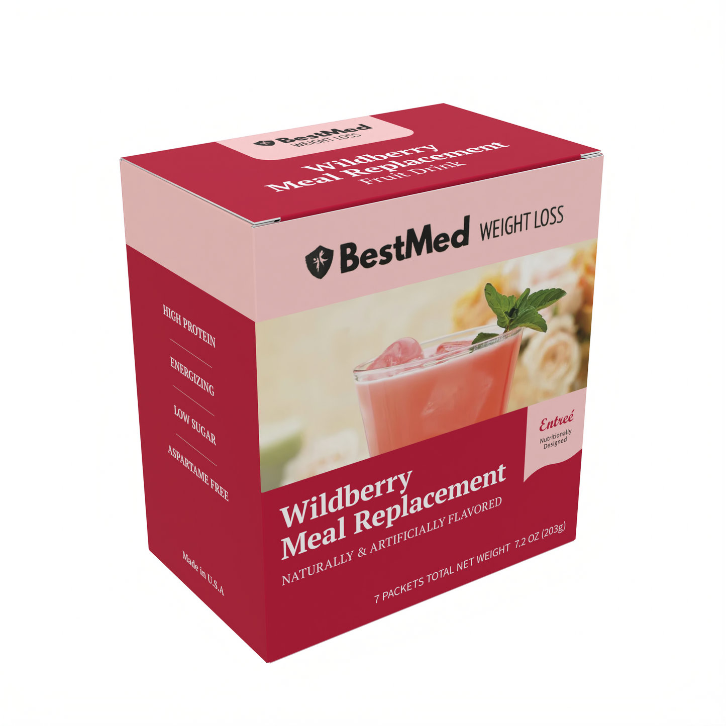 BestMed Meal Replacement Fruit Drink, Wildberry (7ct)