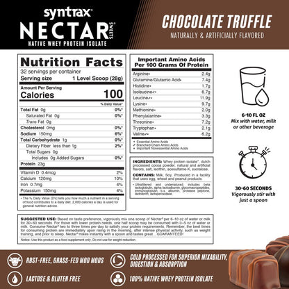 Syntrax Nectar 2lb Protein Powder - Chocolate Truffle (32 serv.)