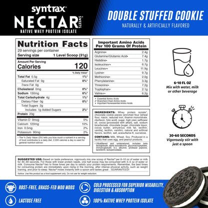 Syntrax Nectar 2lb Protein Powder - Double Stuffed Cookie (32 serv.)