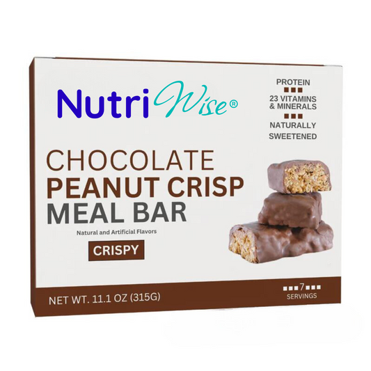 NutriWise Chocolate Peanut Crisp Meal Bars (7/Box)