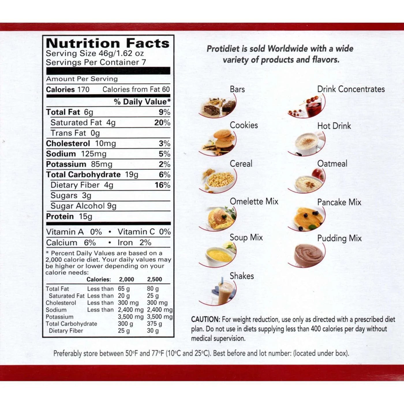 ProtiDIET Caramel Layer & Peanut Delight Bars (7/Box)