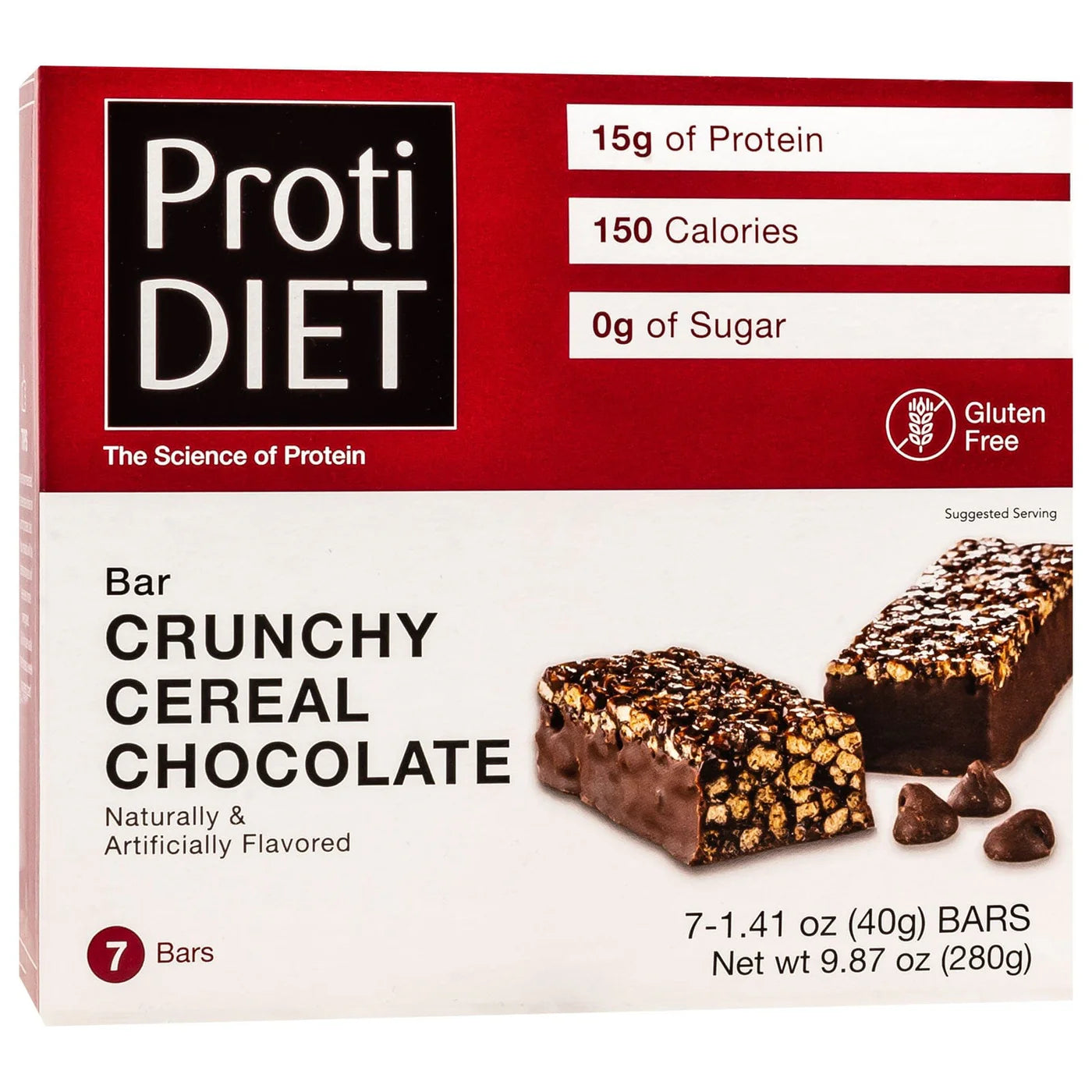 ProtiDIET Crunchy Cereal Chocolate Bars (7/Box)