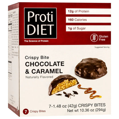 ProtiDIET Chocolate & Caramel Crispy Bites (7/Box)