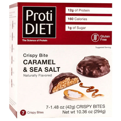 ProtiDIET Caramel & Sea Salt Crispy Bites (7/Box)