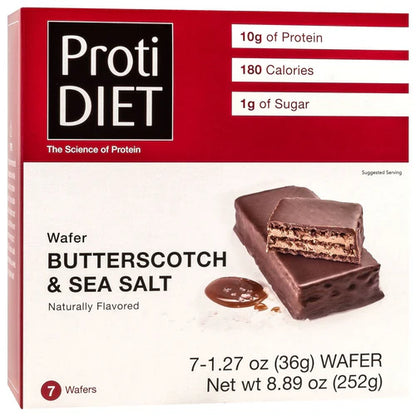 ProtiDIET Butterscotch & Sea Salt Wafers (7/Box)