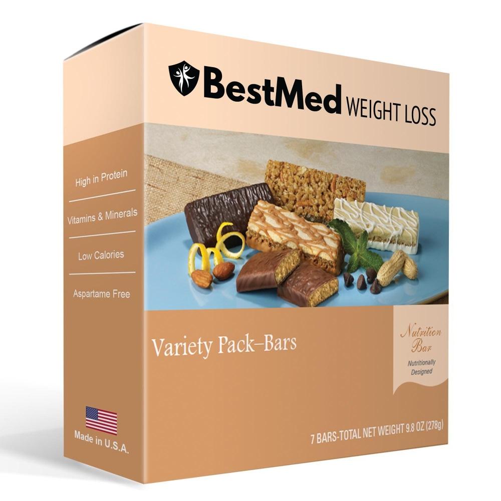 10g High Protein Nutrition Bar Sampler Pack (7/Box) - BestMed - Doctors Weight Loss