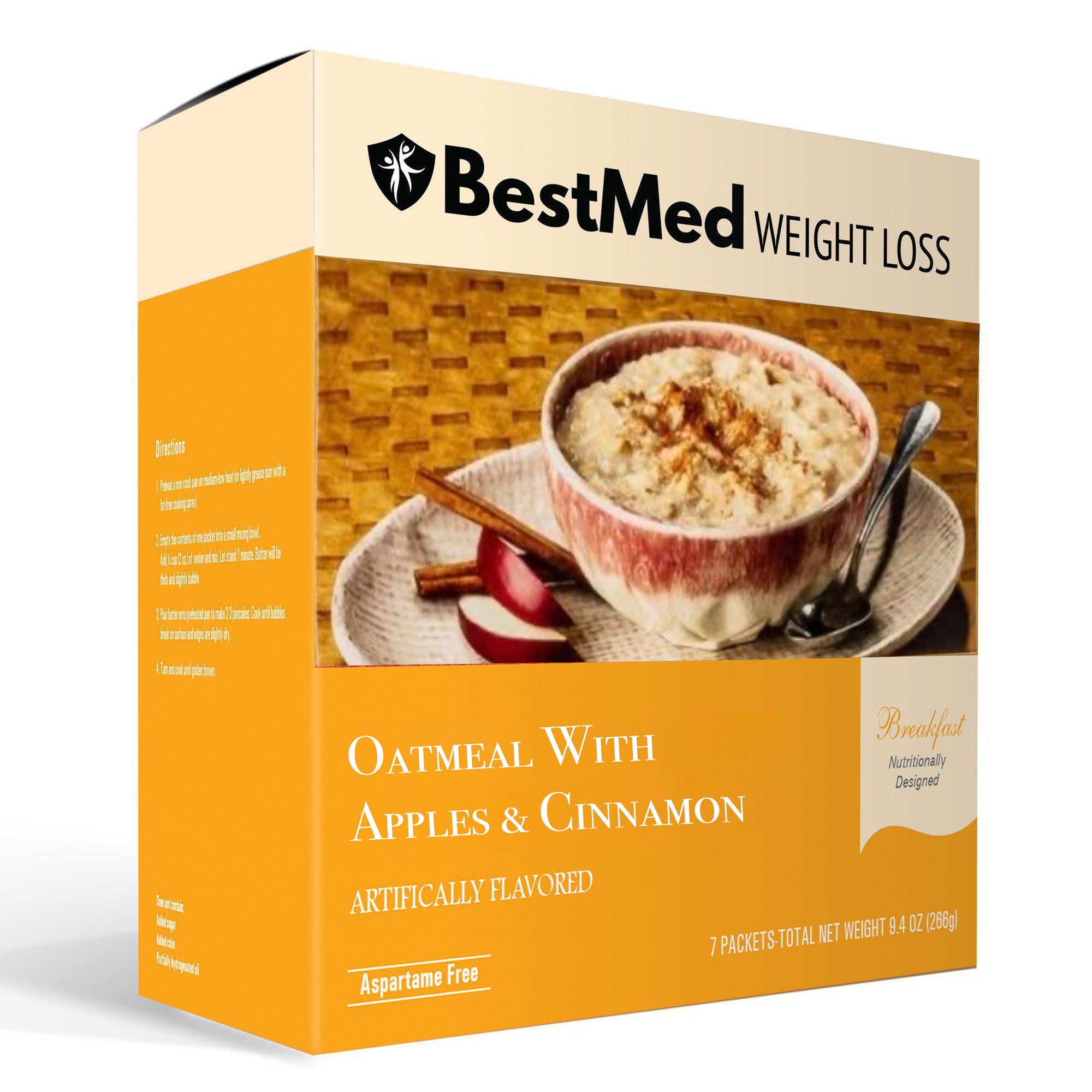 BestMed Protein Oatmeal, Apples & Cinnamon (5ct) Doctors Weight Loss
