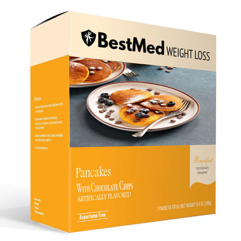 BestMed - Homestyle Chocolate Chip Pancakes with Fiber (7/Box) - Doctors Weight Loss