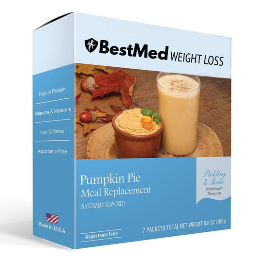 Pumpkin Pie Pudding & Shake Mix (7/Box) - Aspartame Free - BestMed - Doctors Weight Loss