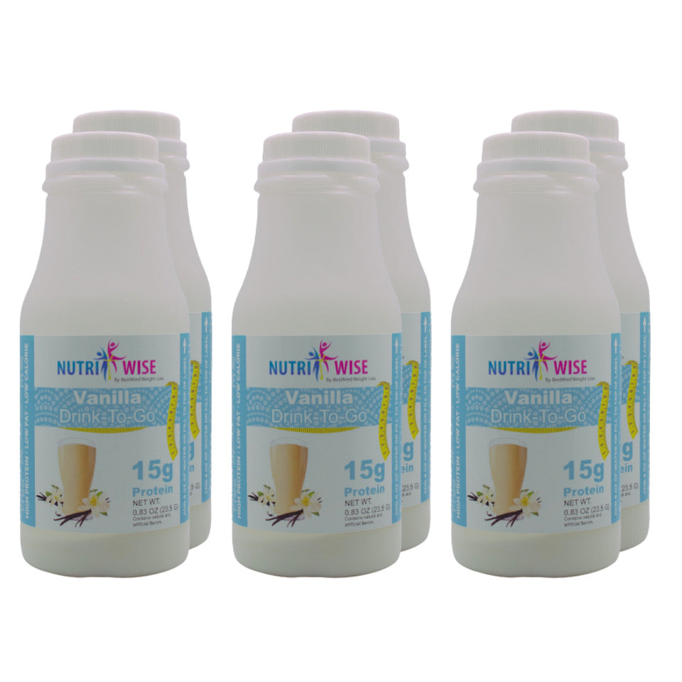 NutriWise - Vanilla Protein Drink (6-Pack Bottles) - Doctors Weight Loss