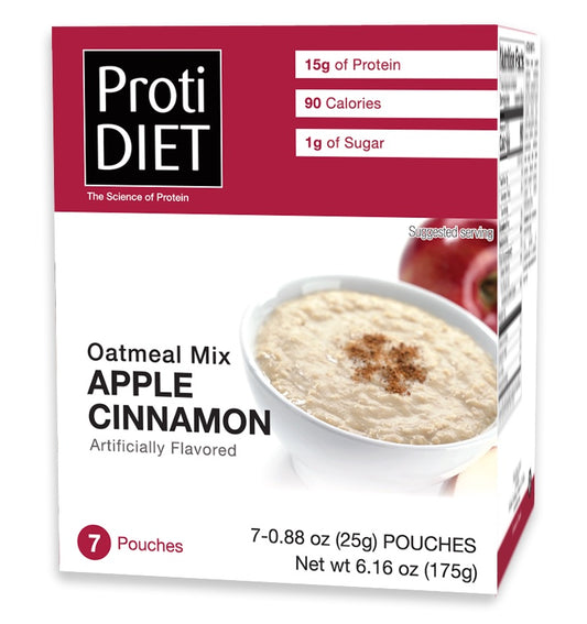 ProtiDiet - Apple Cinnamon Instant Oatmeal (7/Box) - Doctors Weight Loss