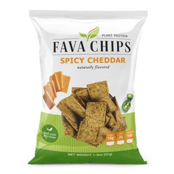 Spicy Cheddar - Plant Protein - Fava Chips (7/bags) - Doctors Weight Loss