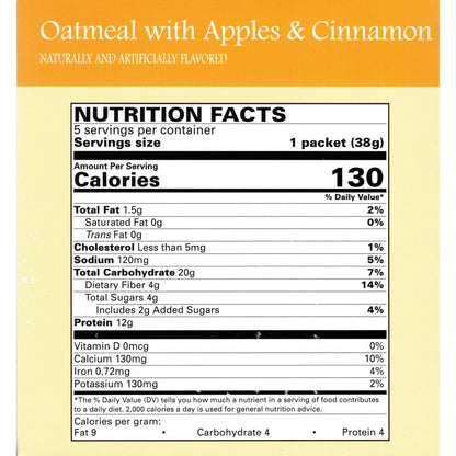 Oatmeal with Apples & Cinnamon (5/Box) - BestMed - Doctors Weight Loss