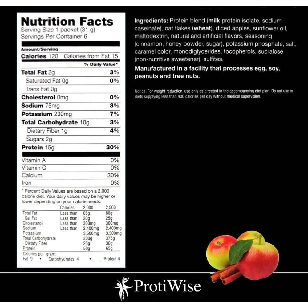 ProtiWise - Apple Cinnamon Oatmeal (7/Box) - Doctors Weight Loss