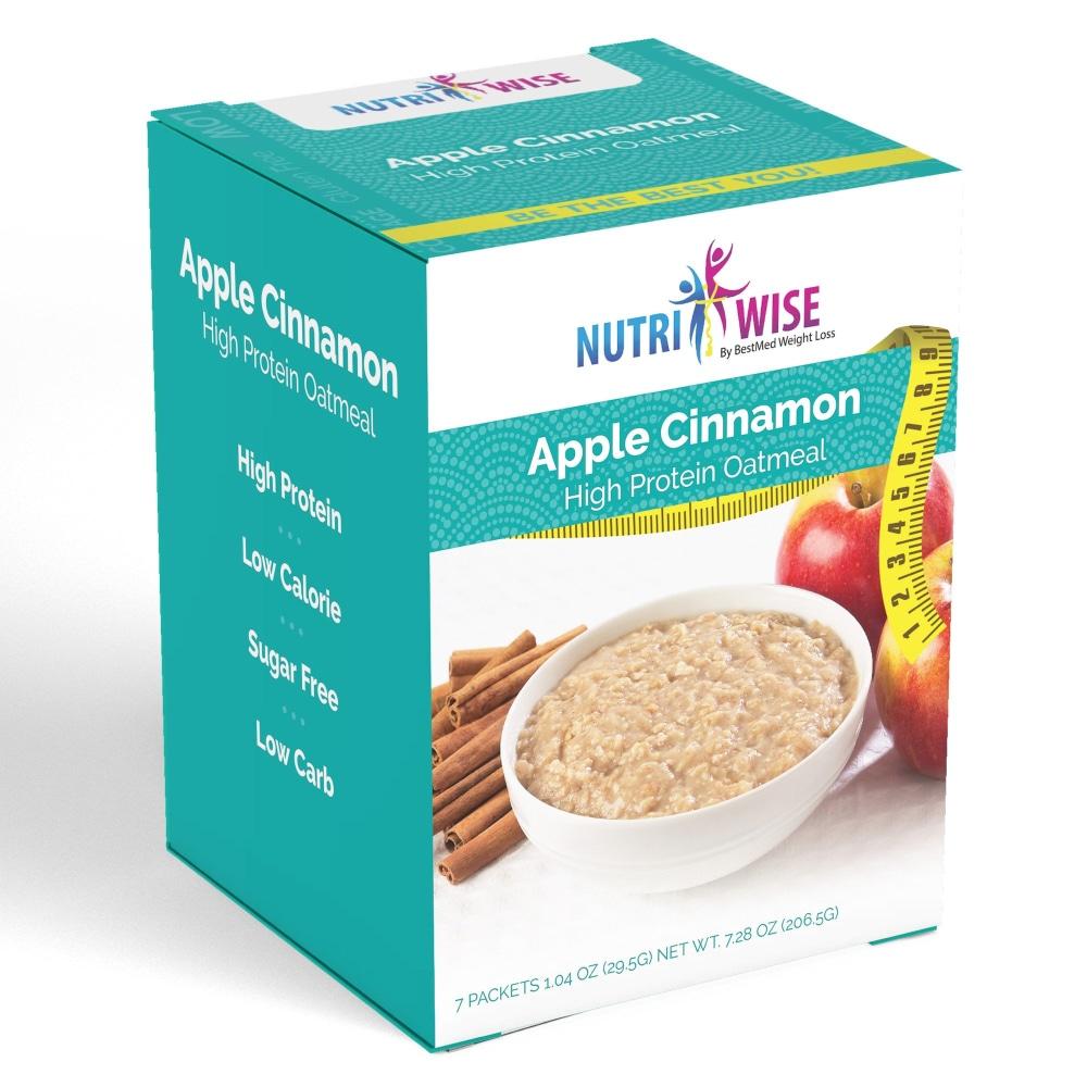 Diet High Protein Oatmeal with Apples & Cinnamon (7/Box) - NutriWise - Doctors Weight Loss