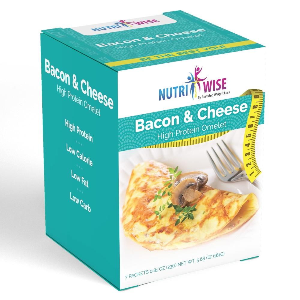 Diet Bacon & Cheese Omelet Mix (7/Box) - NutriWise - Doctors Weight Loss