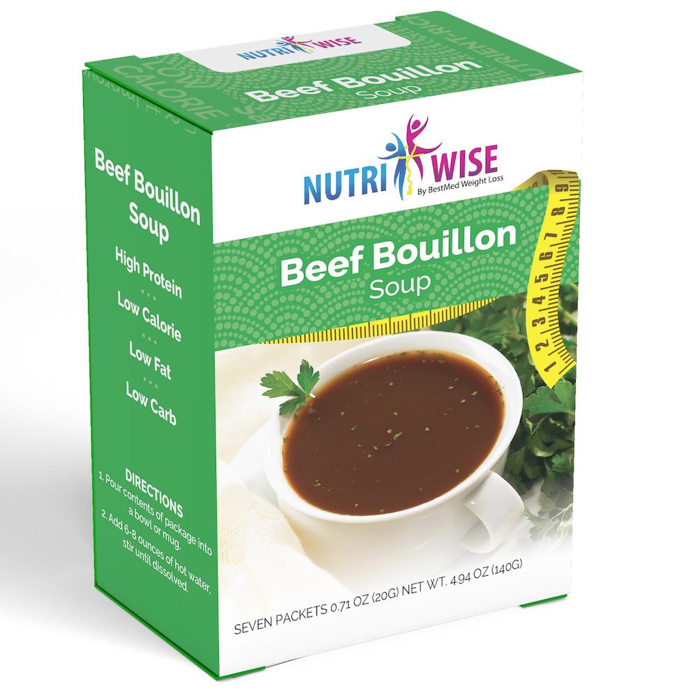 NutriWise Beef Bouillon Soup (7/Box) Doctors Weight Loss