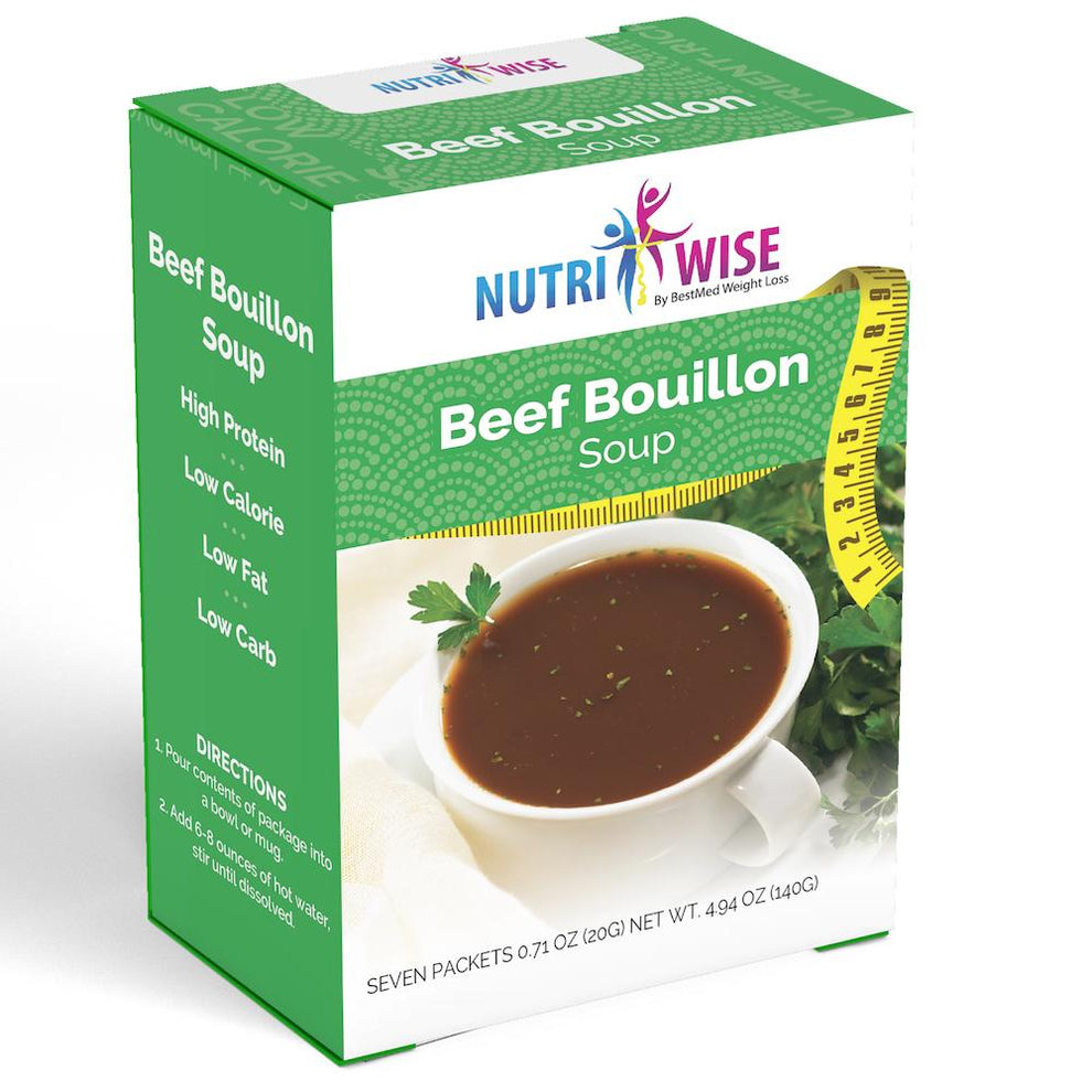NutriWise Beef Bouillon Soup (7/Box) Doctors Weight Loss