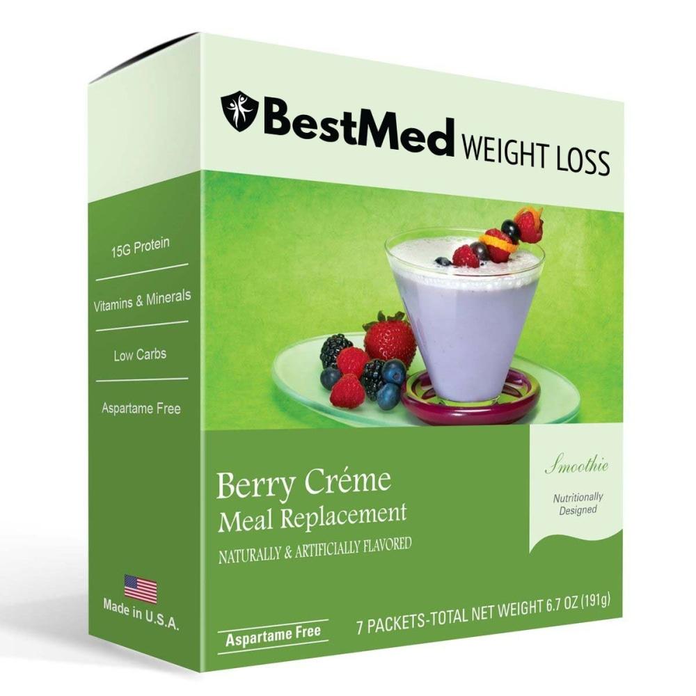 Berry Creme Meal Replacement Smoothie (7/Box) - BestMed - Doctors Weight Loss