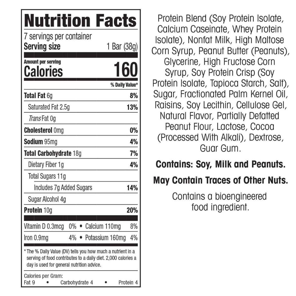 Peanut Butter Crunch Snack Bar (7/Box) - BestMed - Doctors Weight Loss