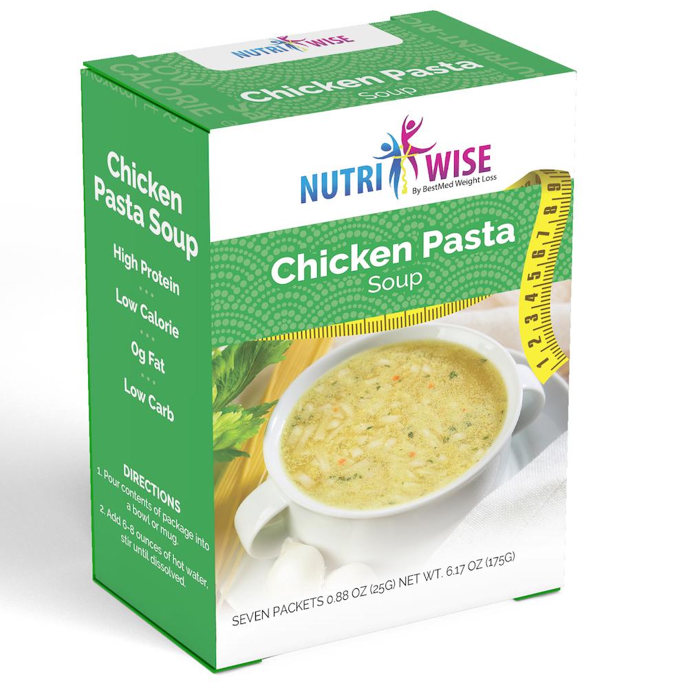 Chicken with Pasta Diet Protein Soup (7/Box) - NutriWise - Doctors Weight Loss