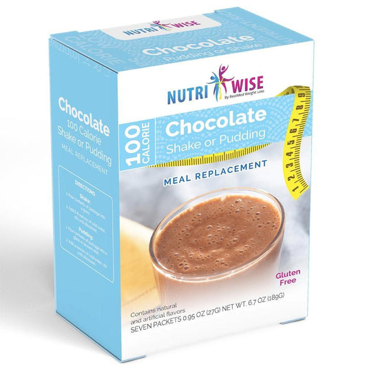 Chocolate 100 Calorie Shake or Pudding Meal Replacement (7/Box) - NutriWise - Doctors Weight Loss