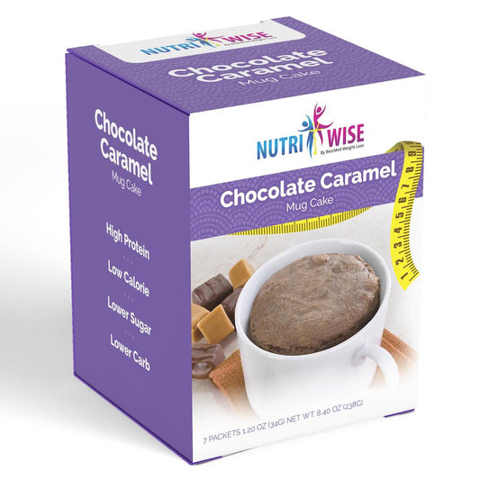 Diet Chocolate Caramel Mug Cake Mix (7/Box) - NutriWise - Doctors Weight Loss