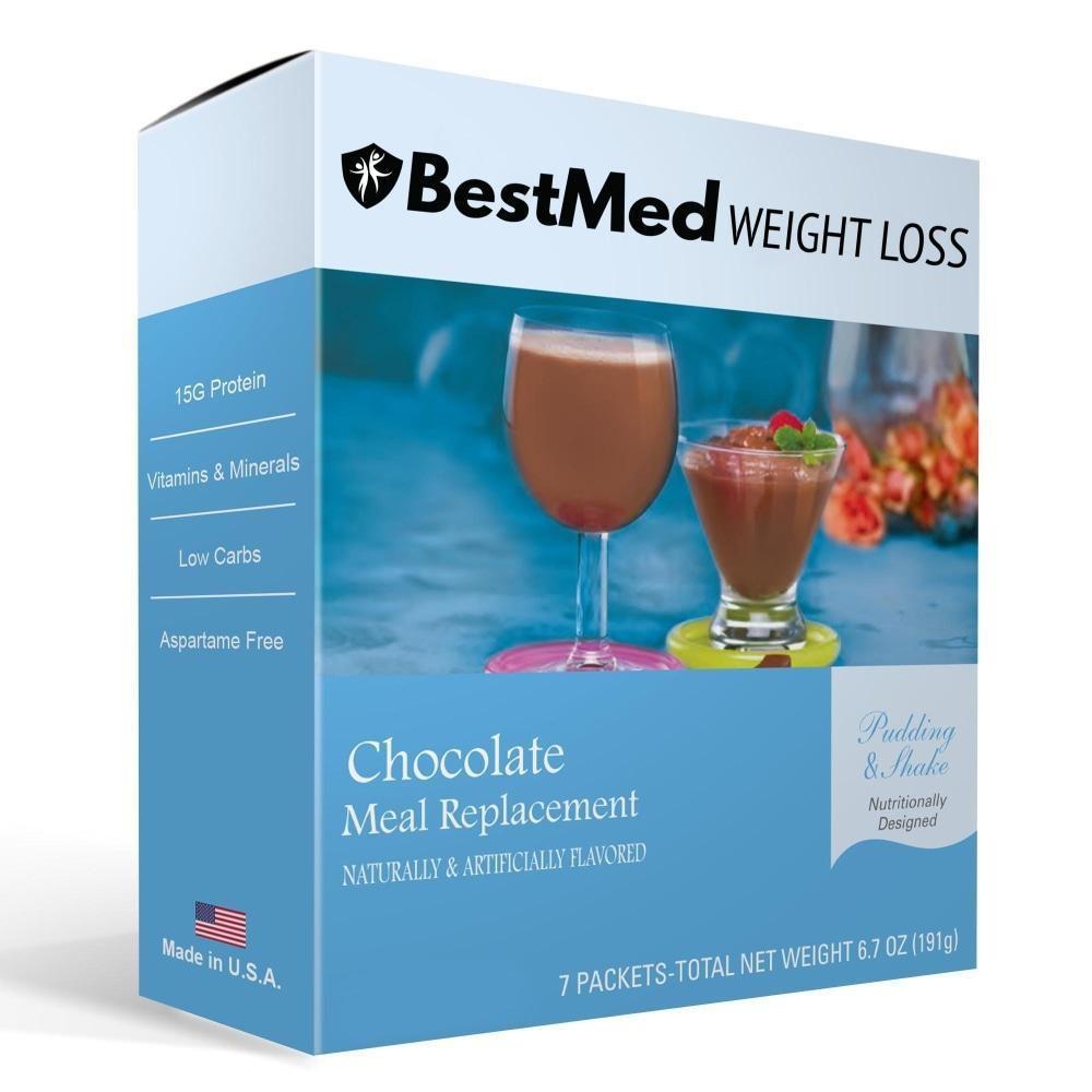 Chocolate Cream - 100 Calorie Pudding & Shake Mix (7/Box) - BestMed - Doctors Weight Loss