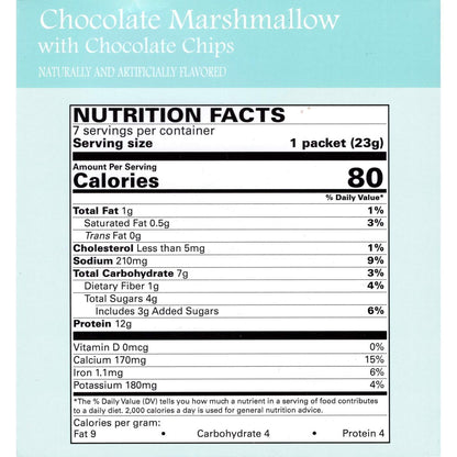 Chocolate Marshmallow with Chocolate Chips Pudding Nutrition - BestMed - Doctors Weight Loss
