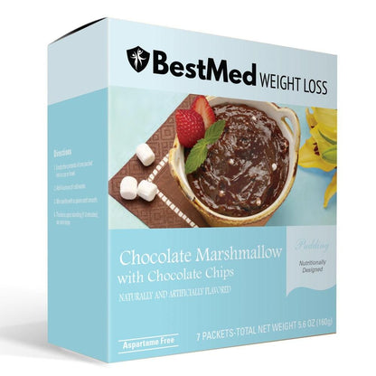 Chocolate Marshmallow with Chocolate Chips Pudding (7/Box) - BestMed - Doctors Weight Loss