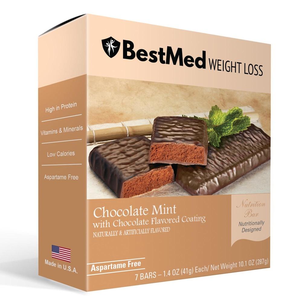 Chocolate Mint Diet Snack Bar (7/Box) - BestMed - Doctors Weight Loss