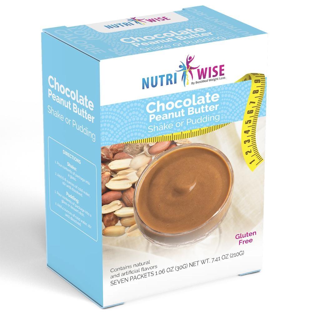 Chocolate Peanut Butter Diet Protein Shake or Pudding (7/Box) - Nutriwise - Doctors Weight Loss
