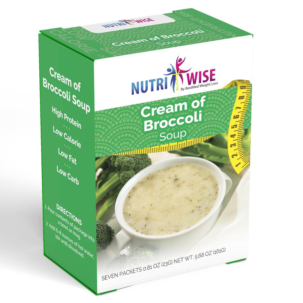 Cream of Broccoli Diet Protein Soup (7/Box) - NutriWise - Doctors Weight Loss