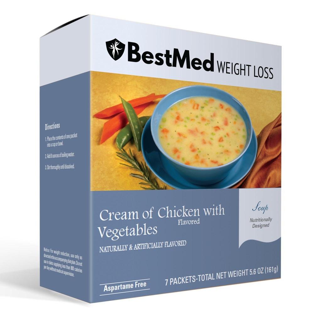 Chicken & Vegetable Cream Diet Soup (7/Box) - BestMed - Doctors Weight Loss