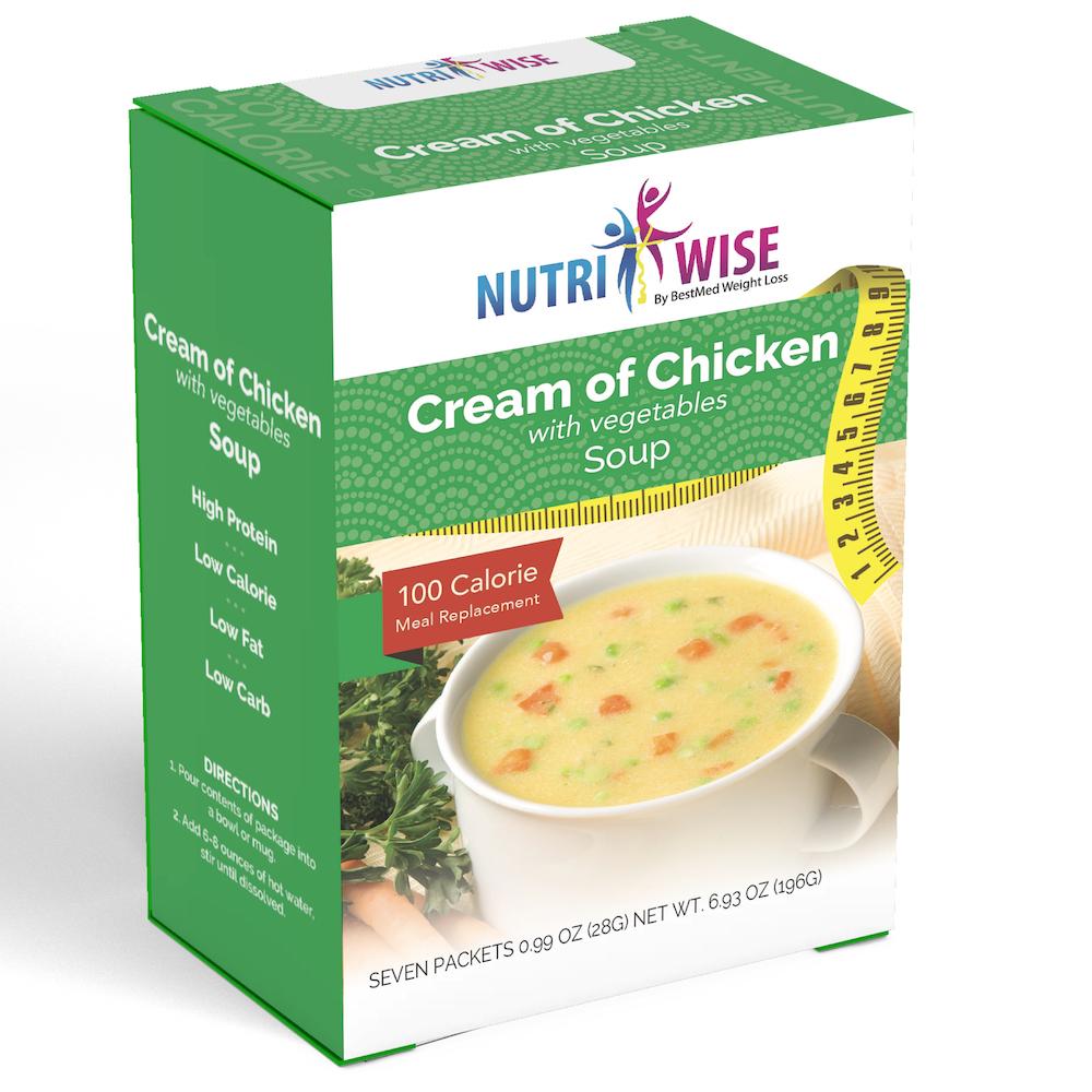 Cream of Chicken With Vegetables 100 Calorie Meal Replacement (7/Box) - NutriWise - Doctors Weight Loss